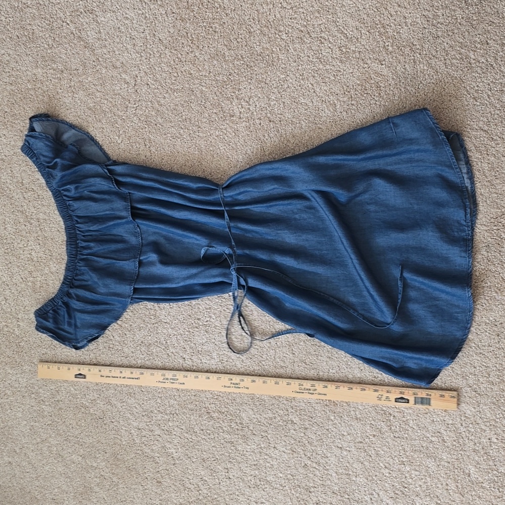 Cute off-shoulder denim (100% Lyocell) dress